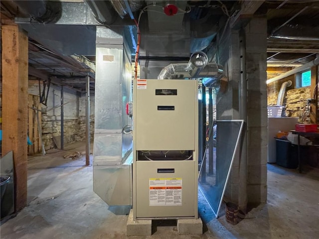 18 W St, Hopkinton, RI 02804 - utility room with heating unit