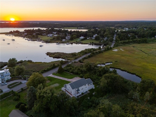 112 Avondale Rd, Westerly, RI 02891 - aerial overview of property's location featuring a large body of water