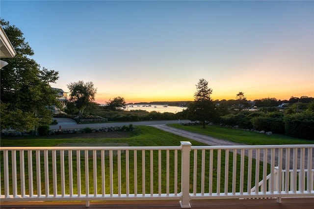 112 Avondale Rd, Westerly, RI 02891 - yard at dusk featuring a yard