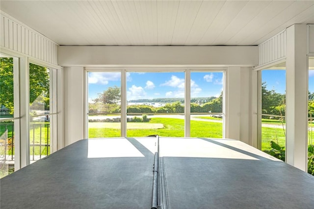 112 Avondale Rd, Westerly, RI 02891 - unfurnished sunroom featuring a water view