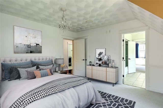 26 Old Richmond Townhouse Rd, Richmond, RI 02812 - bedroom featuring light colored carpet and a chandelier