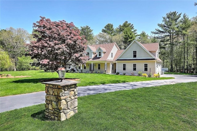 26 Old Richmond Townhouse Rd, Richmond, RI 02812 - view of front facade featuring a front lawn and driveway