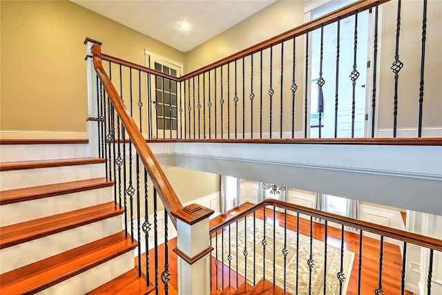 26 Old Richmond Townhouse Rd, Richmond, RI 02812 - stairs with wood finished floors