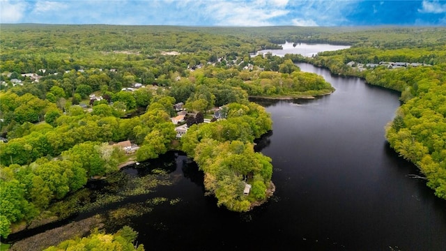 12 Hazel Point Rd, Smithfield, RI 02917 - aerial view of a heavily wooded area and a large body of water