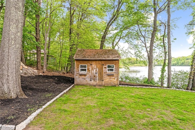 12 Hazel Point Rd, Smithfield, RI 02917 - view of shed with a water view