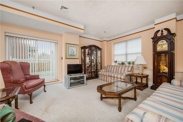 view of carpeted living room