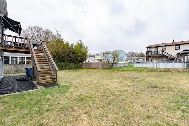 10 Flanders St, Johnston, RI 02919 - view of yard featuring stairway and a wooden deck