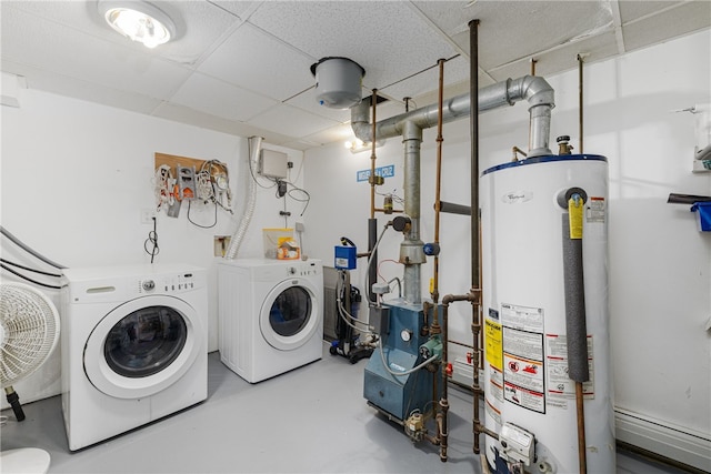 2 Sando St, Pawtucket, RI 02860 - laundry room featuring gas water heater and washer and clothes dryer