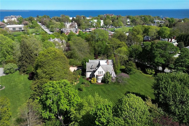 14 Leroy Ave, Newport, RI 02840 - aerial overview of property's location with a nearby body of water