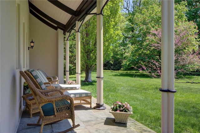 14 Leroy Ave, Newport, RI 02840 - covered porch with a yard