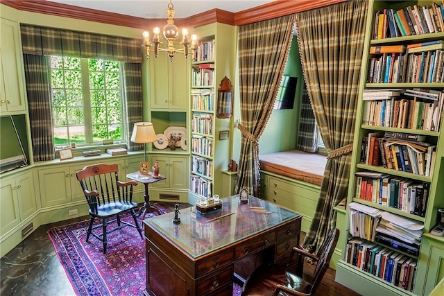 14 Leroy Ave, Newport, RI 02840 - sitting room with a chandelier and crown molding