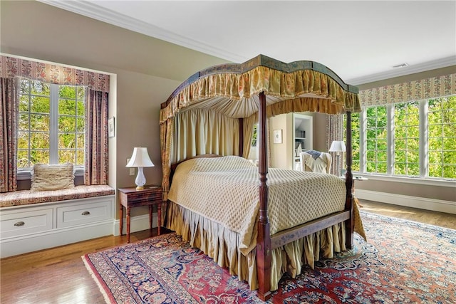 14 Leroy Ave, Newport, RI 02840 - bedroom with crown molding and light wood-type flooring
