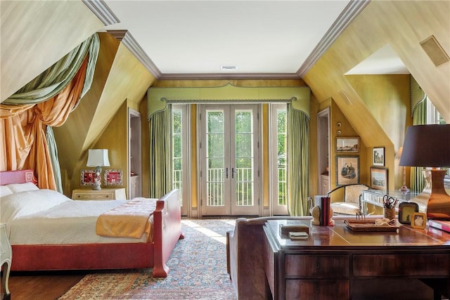 14 Leroy Ave, Newport, RI 02840 - bedroom featuring french doors, access to outside, and crown molding