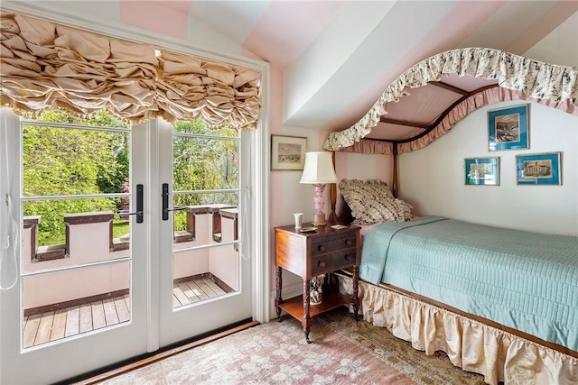 14 Leroy Ave, Newport, RI 02840 - bedroom featuring lofted ceiling and french doors