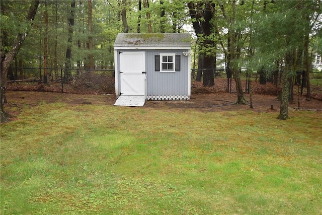 view of shed