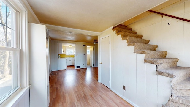 226 Marshall Ave, Cumberland, RI 02864 - staircase with wood finished floors and healthy amount of natural light