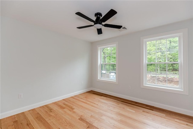300 Tower Hill Rd, Cumberland, RI 02864 - empty room with baseboards, light wood-style flooring, and a ceiling fan