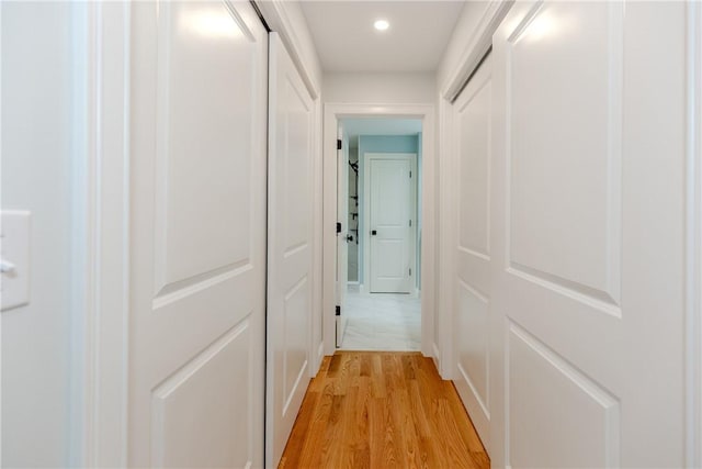 300 Tower Hill Rd, Cumberland, RI 02864 - hallway featuring light wood-type flooring and recessed lighting