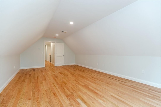 300 Tower Hill Rd, Cumberland, RI 02864 - bonus room featuring lofted ceiling, light wood-style floors, baseboards, and recessed lighting