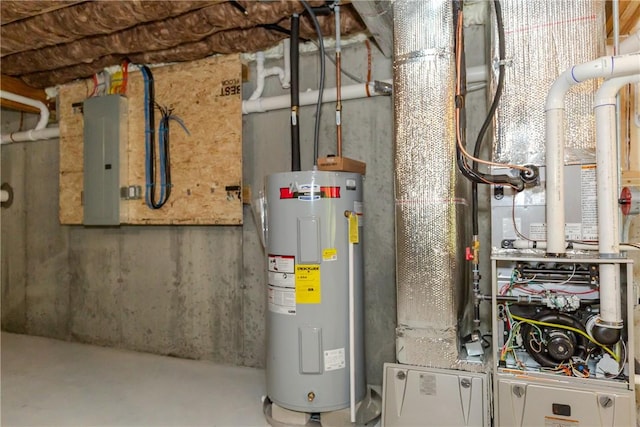 300 Tower Hill Rd, Cumberland, RI 02864 - utility room featuring water heater and electric panel