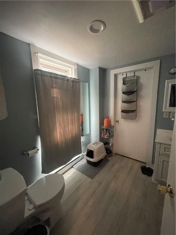 8 Aldrich St, Hopkinton, RI 02898 - full bath with toilet, wood finished floors, and vanity
