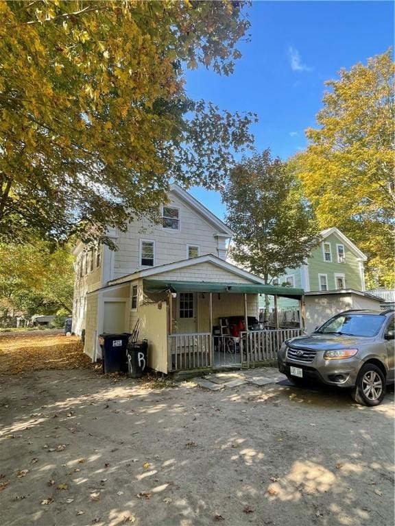 8 Aldrich St, Hopkinton, RI 02898 - view of front of house with a porch
