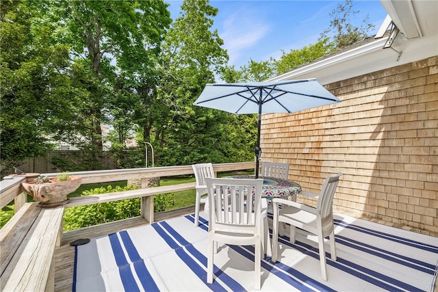125 Sakonnet Point Rd, Little Compton, RI 02837 - deck featuring outdoor dining space