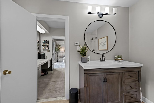 96 Roger Williams Dr, North Kingstown, RI 02852 - bathroom with vanity and baseboards