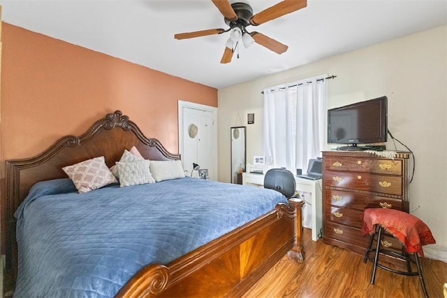 97 Detroit Ave, Providence, RI 02907 - bedroom with wood finished floors and a ceiling fan