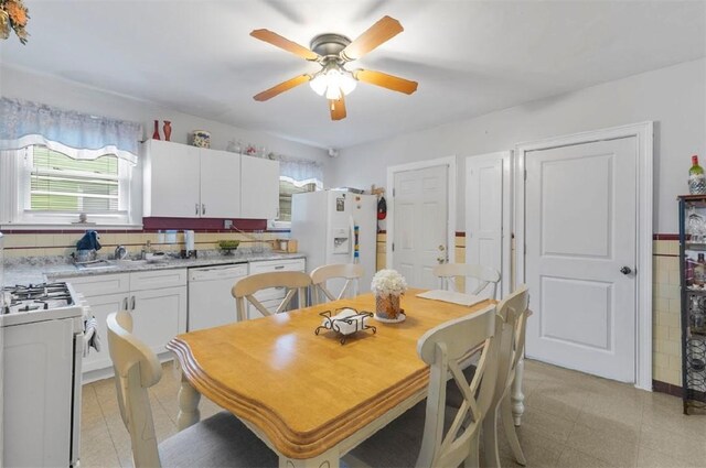 97 Detroit Ave, Providence, RI 02907 - dining area with healthy amount of natural light and a ceiling fan