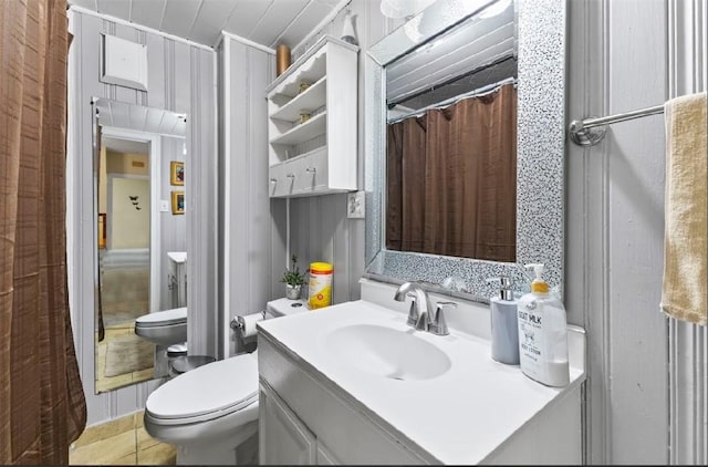 97 Detroit Ave, Providence, RI 02907 - full bathroom featuring vanity and a shower with shower curtain
