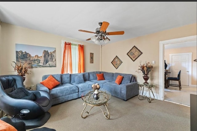97 Detroit Ave, Providence, RI 02907 - carpeted living room with a ceiling fan