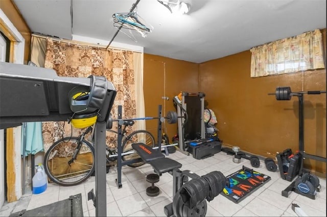 97 Detroit Ave, Providence, RI 02907 - exercise area featuring tile patterned flooring