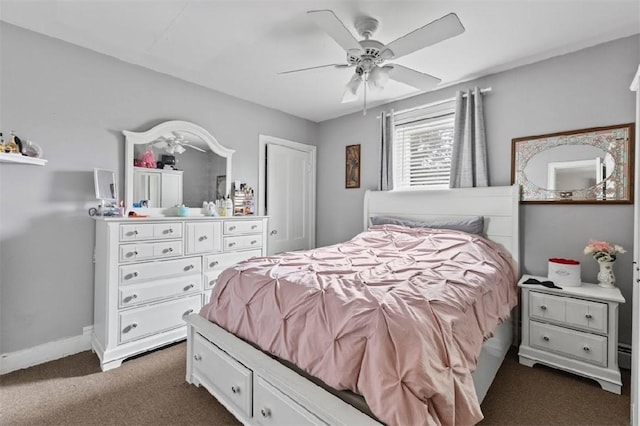 97 Detroit Ave, Providence, RI 02907 - bedroom with dark carpet and a ceiling fan