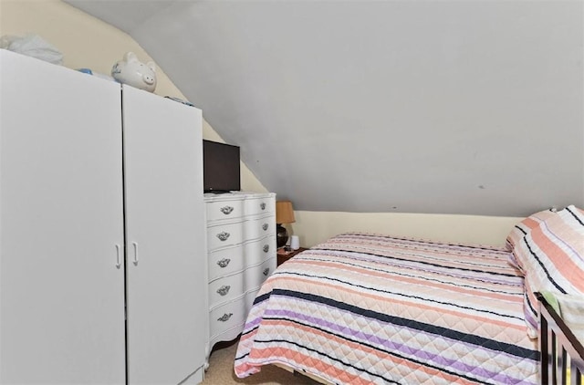 97 Detroit Ave, Providence, RI 02907 - bedroom featuring vaulted ceiling and light colored carpet