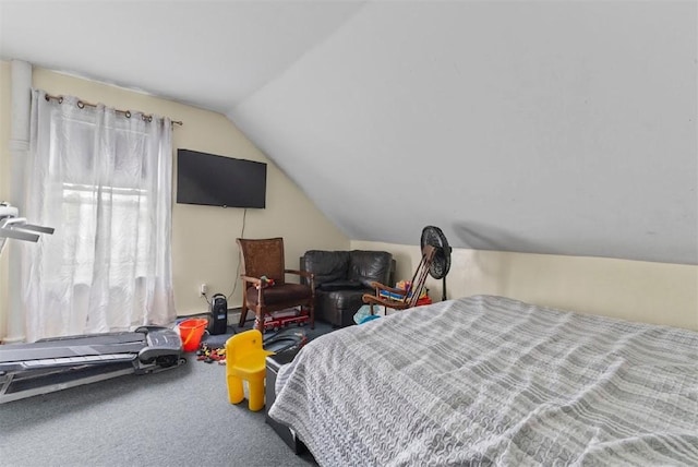 97 Detroit Ave, Providence, RI 02907 - bedroom featuring vaulted ceiling and carpet flooring