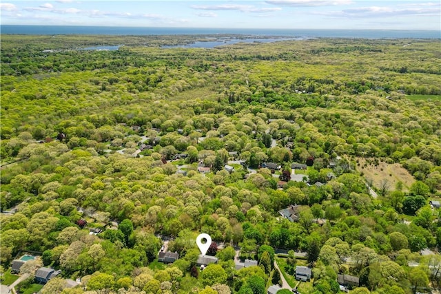 539 Allen Ave, South Kingstown, RI 02879 - aerial view of a forest and a large body of water