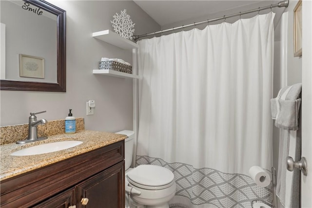 539 Allen Ave, South Kingstown, RI 02879 - full bathroom with toilet, vanity, and a shower with curtain