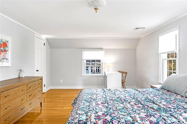 7 Massasoit Ave, Pawtucket, RI 02861 - bedroom featuring light wood finished floors, baseboards, and crown molding