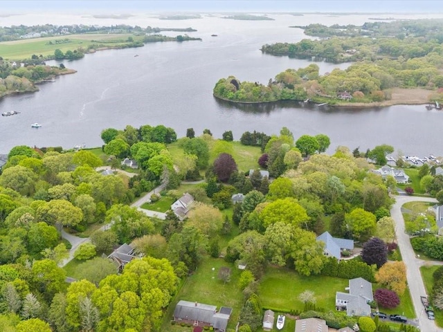 drone / aerial view of a nearby body of water