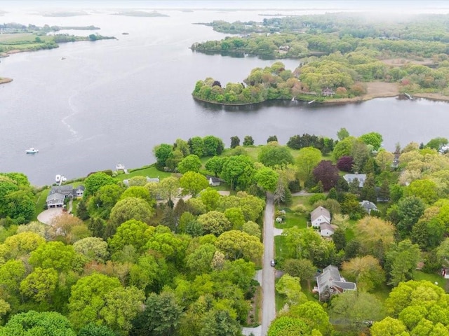 bird's eye view of a nearby body of water