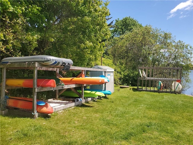 view of grassy yard