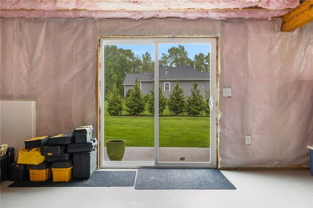 1351 Pippin Orchard Rd, Cranston, RI 02921 - entryway featuring finished concrete flooring