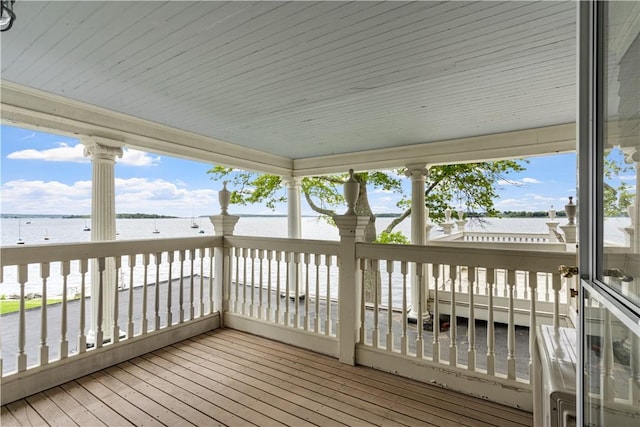 217 Hope St Unit 3, Bristol, RI 02809 - deck featuring a water view