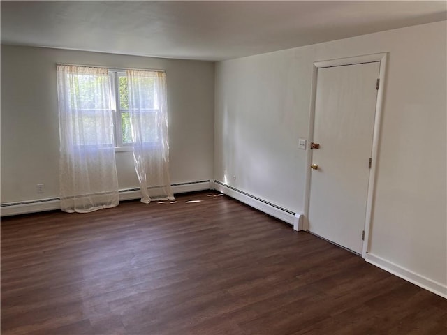 30 Japonica St, Pawtucket, RI 02860 - unfurnished room featuring dark wood-style floors and a baseboard radiator
