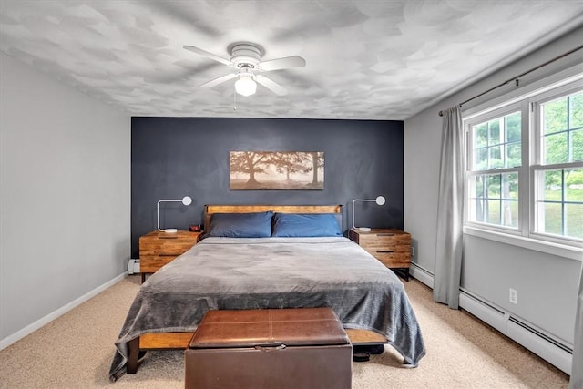 23 Blissdale Ave, Cumberland, RI 02864 - carpeted bedroom featuring baseboard heating, baseboards, and a ceiling fan