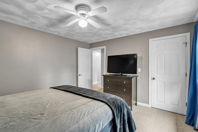 23 Blissdale Ave, Cumberland, RI 02864 - bedroom with baseboards, light colored carpet, and a ceiling fan