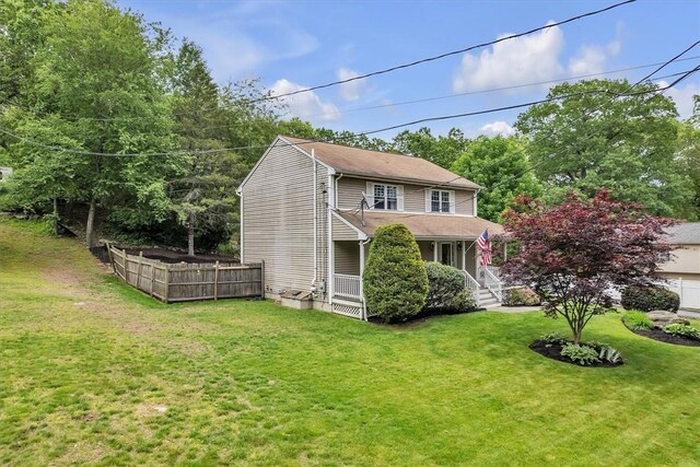 23 Blissdale Ave, Cumberland, RI 02864 - view of side of property with covered porch