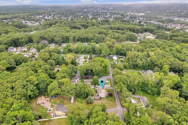 23 Blissdale Ave, Cumberland, RI 02864 - aerial view of property's location featuring a heavily wooded area