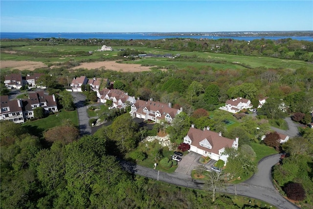 15 Hammersmith Rd Unit 19, Newport, RI 02840 - aerial view of property and surrounding area with nearby suburban area and a nearby body of water